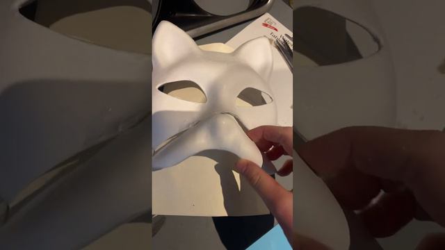 Making a fox mask out of cat mask #therian #masks