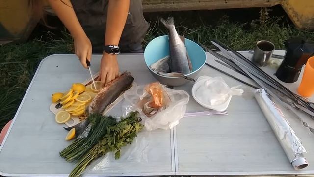 Горбуша на мангале