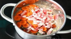 Испанский суп с колбасками