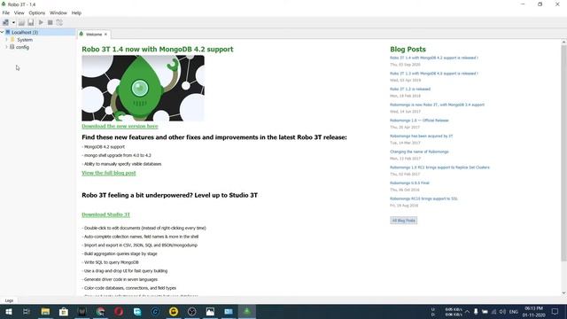 How to connect MongoDB server with Robo3T - M001 смотреть онлайн