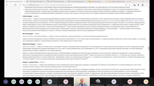 Лекция 10. Бюджетирование на предприятии