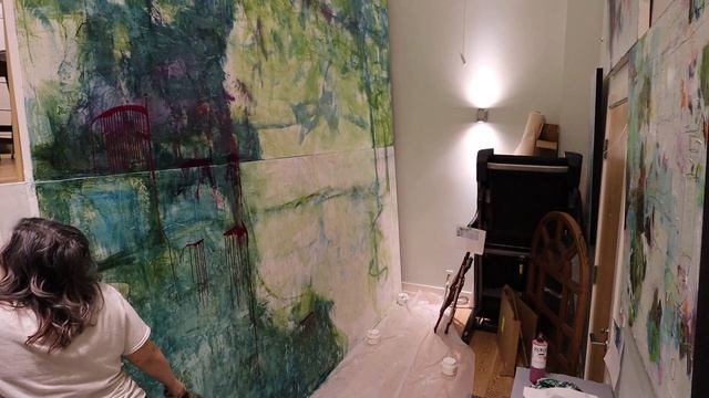 LARGE COMMISSIONED ABSTRACT PAINTING - Part 2 - by Toronto Fine Artist Lori Mirabelli смотреть онлайн