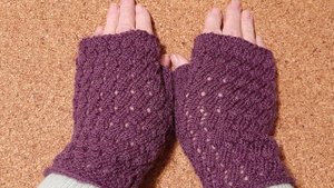 Митенки. Вязание на однофантурной машине. Нева-2 Нева-1 Северянка. Из остатков пряжи.