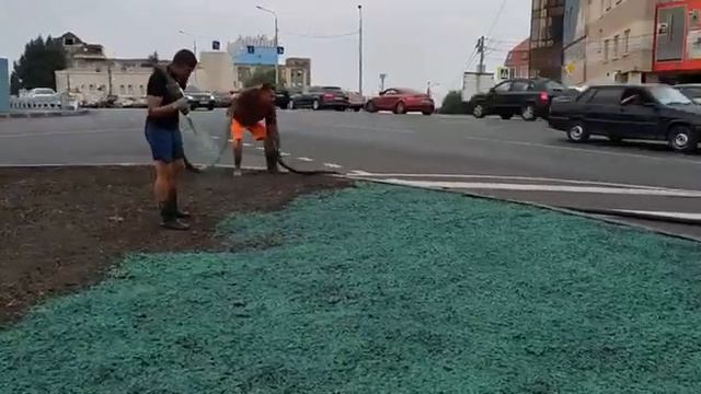 Гидропосев газона, Воронеж. смотреть онлайн