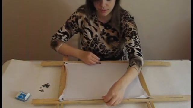 Натягивание ткани на раму для батика способ 2 смотреть онлайн