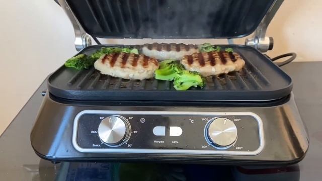 Котлеты Мираторг говяжьи на гриле с брокколи смотреть онлайн