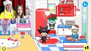 НОВЫЕ наряды и НОВОГОДНИЙ дом для HELLO KITTY в ТОКА БОКА