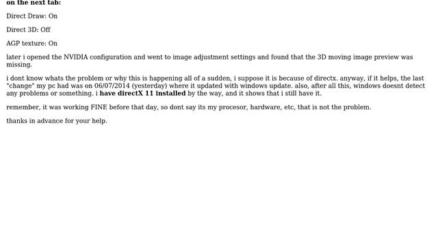 DirectX error on Watch Dogs (game) in windows 8.1 and NVIDIA image preview on configuration is... смотреть онлайн