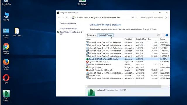 Uninstall Autodesk DWG TrueView 2016 - English смотреть онлайн