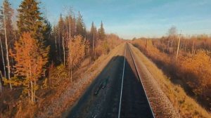 Просторы крайнего севера. Вид из кабины машиниста.