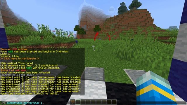 Compete against your friends in Minecraft with Racing Plugin смотреть онлайн