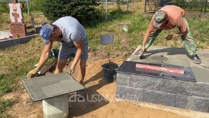 Укладка плитки на могиле_ustanovki.by