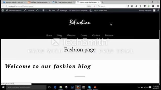 How to Theme customization Fashion site using Be Theme Bangla tutorial