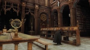 Relaxing in the Library ? Ambience & Soft Music | Hogwarts Legacy