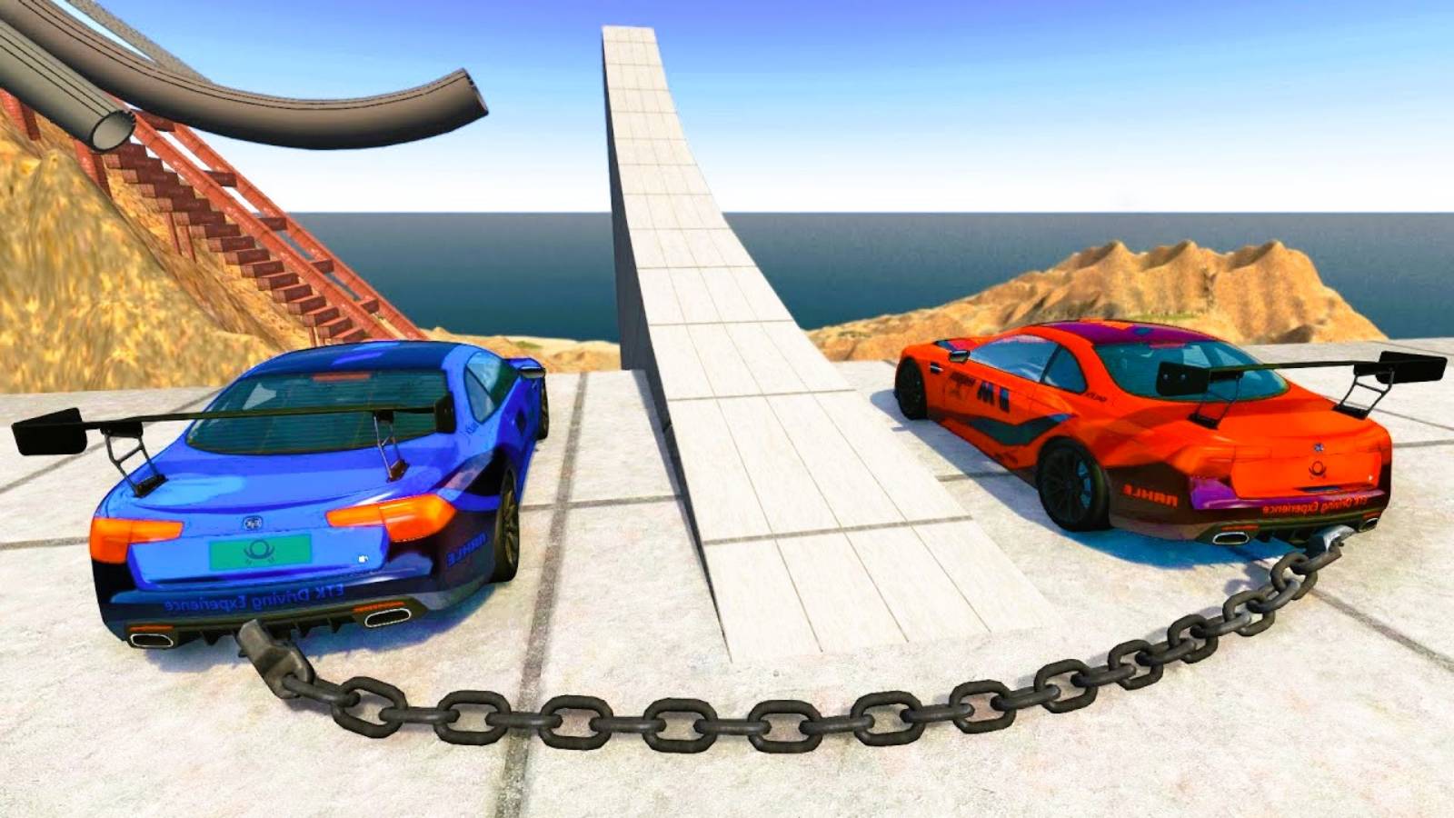 Цепные Машины vs Бесконечный спуск 1 Часть - BeamNG.drive смотреть онлайн