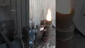 печь на отработке ГОРЫНЫЧ В РАБОТЕ