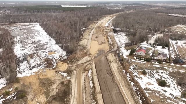 Трасса М12 "Восток". Строительство. 1этап 2й пусковой комплекс. Обход города Покров. смотреть онлайн