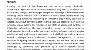 A Computer Vision System for Monitoring Disconnect Switches in Distribution Substations docx