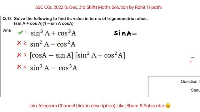 Set-19 | SSC CGL 2022 Tier-1 (6 Dec, 3rd Shift) Maths Solution by Rohit Tripathi | Hardest Shift 🔥