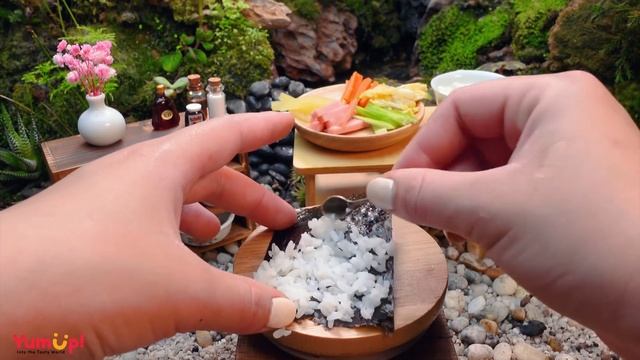 Amazing Miniature Korea Kimbap Recipe | Miniature Food by Tiny Cakes