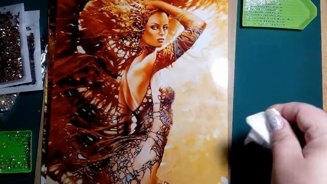 Инкрустация стразами и пайетками . Создание картины со стразами. смотреть онлайн