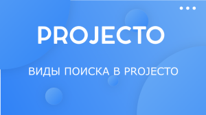 Виды поиска в Projecto