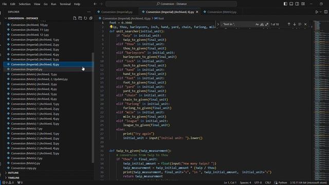 Python Debug - Conversion (Universal) 3