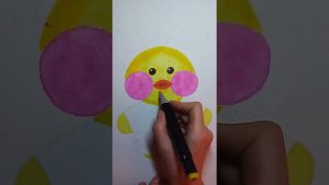 Как нарисовать уточку Лалафанфан. Короткое видео.