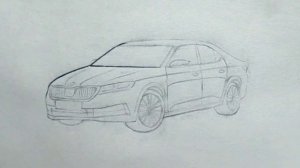 How to draw a SKODA OCTAVIA 2020 / drawing a 3d car / coloring skoda octavia 2019