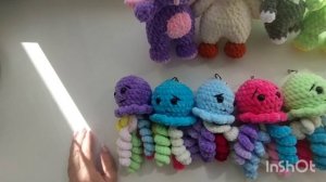Игрушки крючком из плюшевой пряжи, связаны за неделю!!!