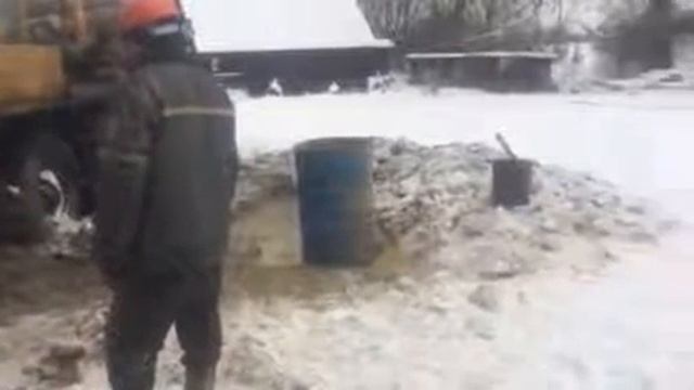 Бурение зимой под тепловой насос STIEBEL ELTRON. Вертикальный зонд