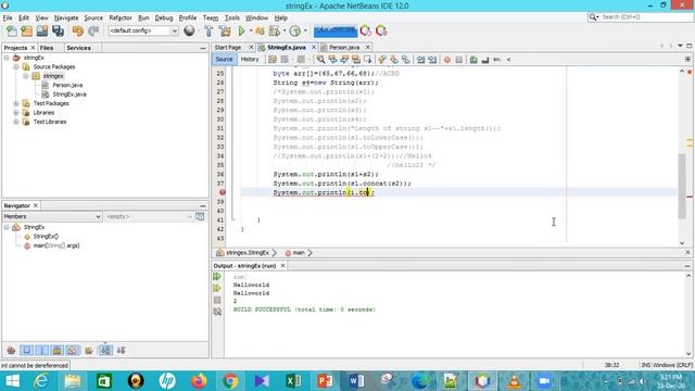 String Introduction (Programs in Net Beans IDE)