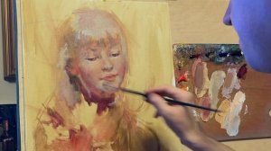 Пишу маслом портрет девочки Alla prima || Oil painting a portrait of a girl Alla prima