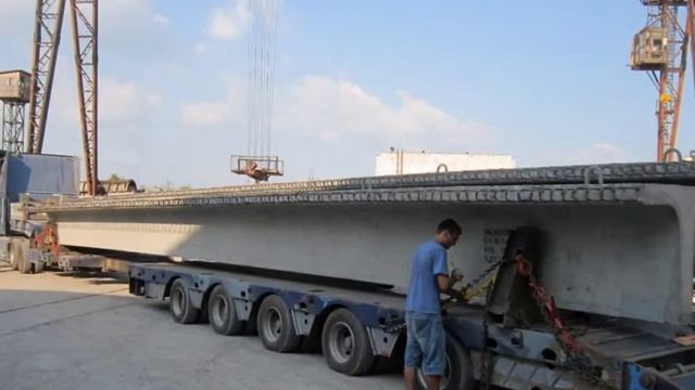 Перевозка ЖБИ Балки - длина 20 метров смотреть онлайн
