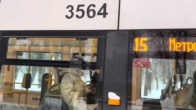 Трамвай 71-414(Pesa Fokstrot) следует по маршруту 15 ”Таллинская ул. - м. Сокол” смотреть онлайн