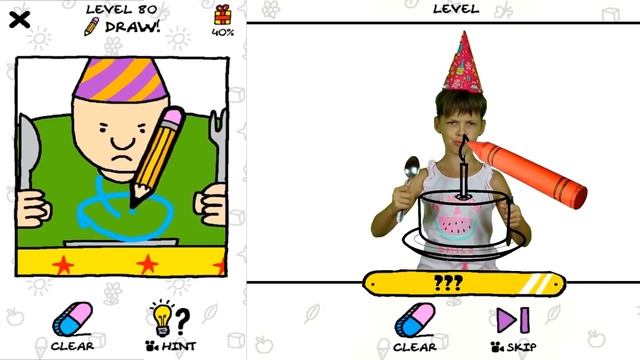 Just Draw Gameplay Walkthrough| Game vs Real Life| Kid Skit смотреть онлайн