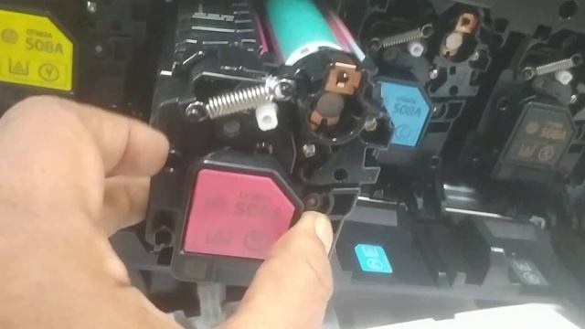 How to change toner M553dn for Coller Printer. #hpsupport #hpprinter #hpsc