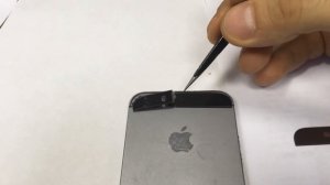 отклейка заднего стекла Iphone 5s без разбора.