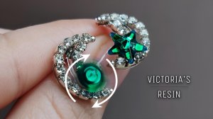 DIY Серьги-спиннеры из УФ смолы Звездная ночь