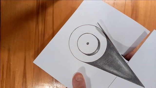 Иллюзия или как просто нарисовать 3d рисунок конус How to draw a 3d drawing cone смотреть онлайн