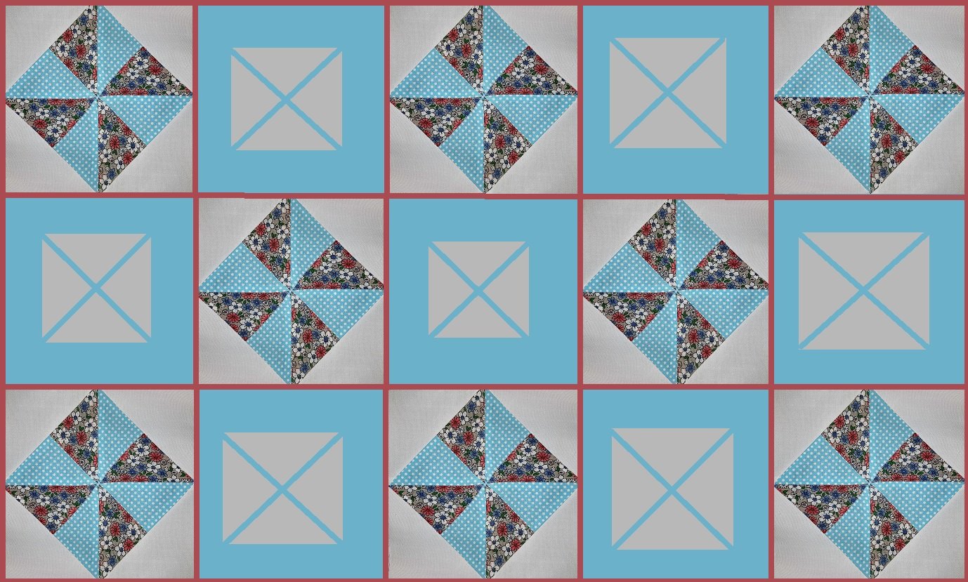 лоскутный блок вертушка.