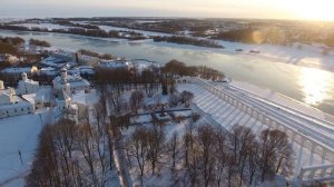 Видео с квадрокоптера dji 4 phantom (Обзорная 70 метров) Ярославово Дворище Великий Новгород