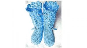 Сапожки (лето) Вязание крючком. МК в ПДФ.
