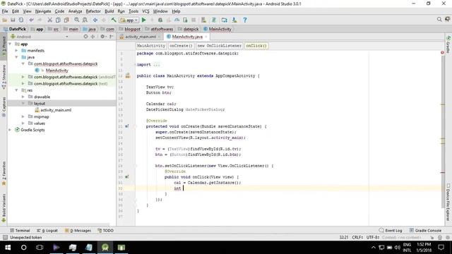 Android Studio Tutorial - DatePicker Dialog смотреть онлайн