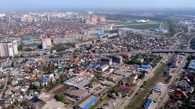 Город Краснодар с высоты птичьего полета (19.04.2014) смотреть онлайн