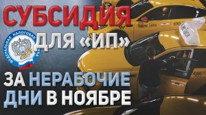 СУБСИДИЯ на нерабочие дни | ТАКСИ | ИП