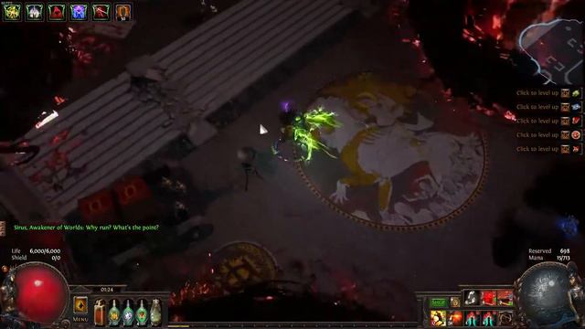 Path of exile Sirus kill Awakener level 8 fast kill (1 time die ). смотреть онлайн