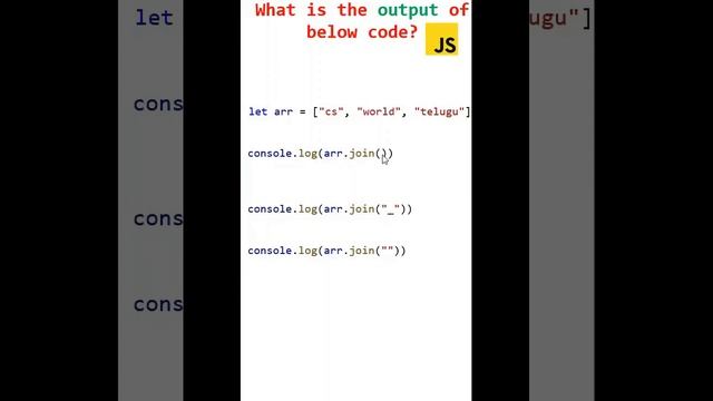 join method in javascript | arrays in javscript | strings in javascript #javascript