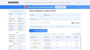 Обменять криптовалюту на Exnode.ru - отзыв о мониторинге криптообменников