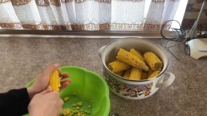 САМЫЙ ЛЁГКИЙ СПОСОБ Кукуруза на Зиму ??// Qargdali Konservi??